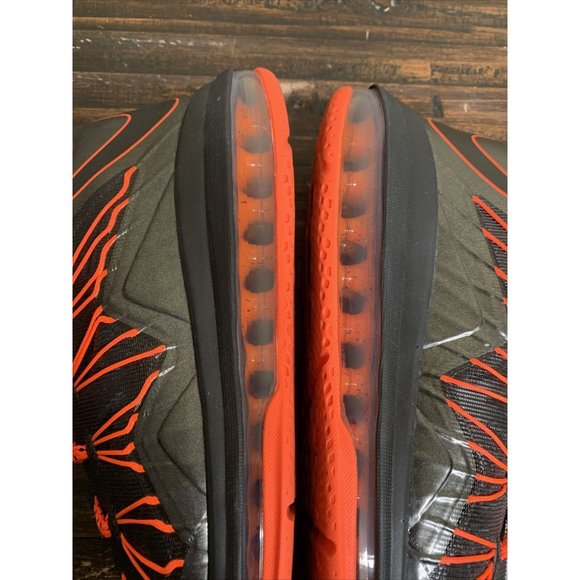 Nike Air Max Lebron X 10 Low Black Total Crimson 579765-001 Men's Size 8.5 Clean - Picture 8 of 10